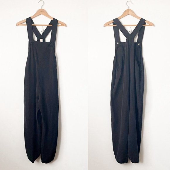 Smash + Tess Black Tencel Romperalls, Small - Picture 6 of 11
